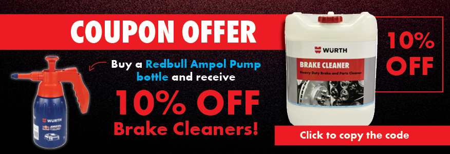 Buy a Redbull Pump Bottle and receive 10% OFF Brake Cleaners!