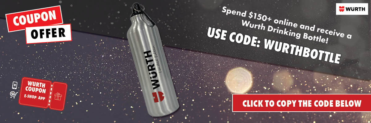 Spend $150+ and receive a bonus Wurth Bottle with the code 